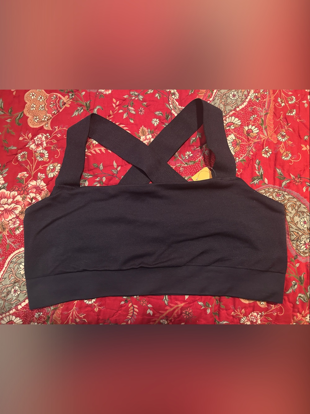 Athleta Black Crisscross Support Sports Bralette
